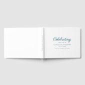 Minimale & elegante "Viering van het leven" Wit Gastenboek (Volledig)