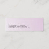 Minimale elegante vormgeving Trendy Roze Paarse Lu Mini Visitekaartje (Achterkant)