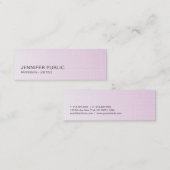 Minimale elegante vormgeving Trendy Roze Paarse Lu Mini Visitekaartje (Voorkant / Achterkant)