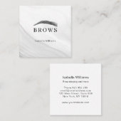 Minimale elegante wenkbrauwen vierkante visitekaartje (Voorkant / Achterkant)