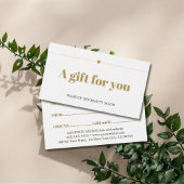 Minimale Elegante Witte Faux Gouden Lijn Hart Scho Visitekaartje