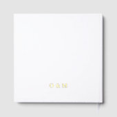 Minimale elegante witte klassieke bruiloft gastenboek (Achterkant)