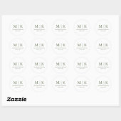 Minimale & Elegante & Witte Trouw Envelope Zegels (Vel)