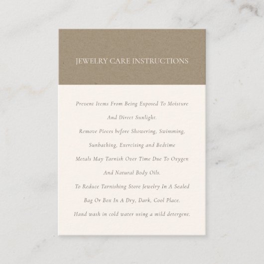 Minimale elegante zachte Kraft uit wittejuwelen Visitekaartje (Voorkant)