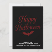 Minimale elegante zwart rood gotische Halloween Pa (Voorkant)