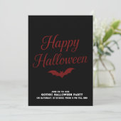 Minimale elegante zwart rood gotische Halloween Pa (Staand voorkant)