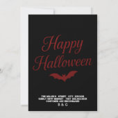 Minimale elegante zwart rood gotische Halloween Pa (Achterkant)