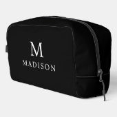 Minimale & Elegante Zwart & Wit Aangepaste Naam Toilettasje (Rechterhoek)