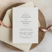 Minimale elegante zwart-wit bruiloft kaart