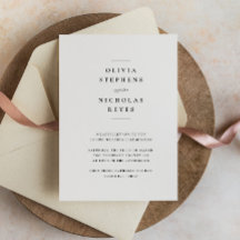 Minimale elegante zwart-wit bruiloft