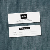 Minimale Elegante Zwart Wit Haar Afspraak Mini Visitekaartjes