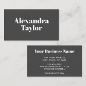 Minimale elegante zwarte en witte Professional Visitekaartje (Voorkant / Achterkant)