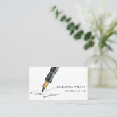 Minimale elegante zwarte en witte Professional Visitekaartje (Staand voorkant)