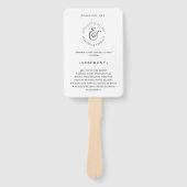 Minimale elegantie Eenvoudig zwart-wit huwelijk Handwaaier (Voorkant)