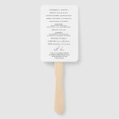 Minimale elegantie Eenvoudig zwart-wit huwelijk Handwaaier (Achterkant)