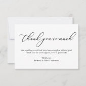 Minimale elegantie Hartelijk dank voor zoveel kall Bedankkaart (Voorkant)