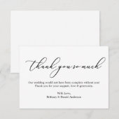 Minimale elegantie Hartelijk dank voor zoveel kall Bedankkaart (Voorkant / Achterkant)