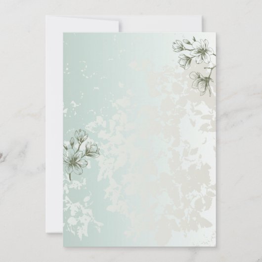 Minimale elegantie Nikah uitnodiging | Tundra Silv (Achterkant)