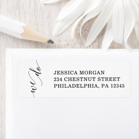 Minimale elegantie retouradreslabel etiket (Insitu)