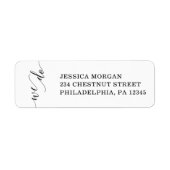 Minimale elegantie retouradreslabel etiket (Voorkant)