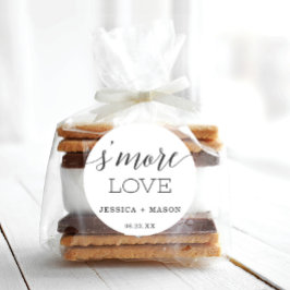 Minimale Elegantie S'More Liefde Favor Ronde Sticker