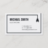 Minimale elektricien voor netsnoer visitekaartje (Voorkant)