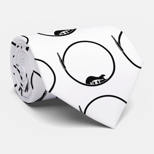 Minimale elektrische gitaar stropdas (Opgerold)