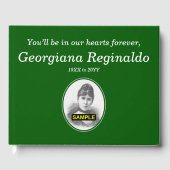 Minimale, elementaire begrafenis/Memorial Guest Bo Gastenboek (Voorkant)