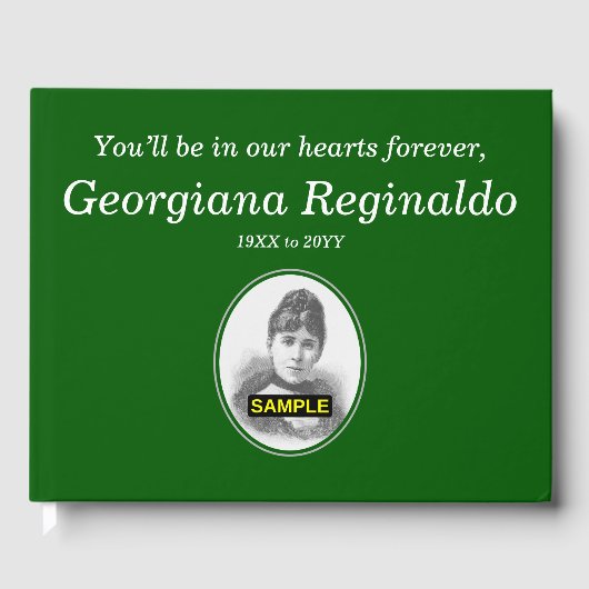 Minimale, elementaire begrafenis/Memorial Guest Bo Gastenboek (Voorkant)