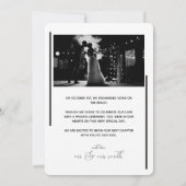Minimale Elopement Aankondiging | Klassiek wit (Achterkant)