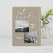 Minimale Elopement Aankondiging | Neutraal (Staand voorkant)