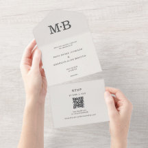Minimale Elopement All-in-One Trouwuitnodiging