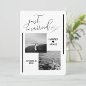 Minimale Elopement Receptie Uitnodiging | Klassiek (Staand voorkant)