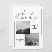 Minimale Elopement Receptie Uitnodiging | Klassiek (Voorkant)