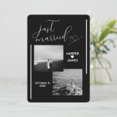 Minimale Elopement Receptie Uitnodiging | Modern z (Staand voorkant)