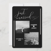 Minimale Elopement Receptie Uitnodiging | Modern z (Voorkant)