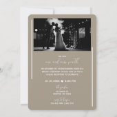 Minimale Elopement Receptie Uitnodiging | Neutraal (Achterkant)