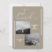 Minimale Elopement Receptie Uitnodiging | Neutraal (Voorkant)