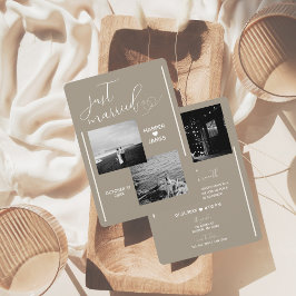 Minimale Elopement Receptie Uitnodiging | Neutraal