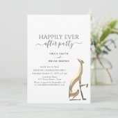 Minimale elopement Reception Wedding Kaart (Staand voorkant)