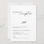 Minimale Elopement Reception Wedding Photo Invite (Voorkant)