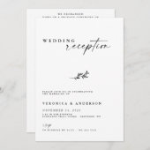 Minimale Elopement Reception Wedding Photo Invite (Voorkant / Achterkant)