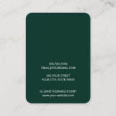 Minimale Emerald Oorbel display kaarten Visitekaartje (Achterkant)
