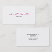 Minimale eminine legant modern visitekaartje (Voorkant / Achterkant)