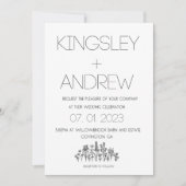 Minimale en bijtende Floral Wedding-afwijking Kaart (Voorkant)