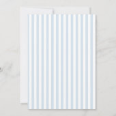 Minimale en Chic Blauwe Franse Persoonlijke Trouw Kaart (Achterkant)