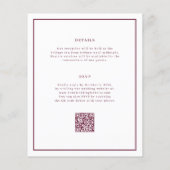 Minimale en chic budget QR-code trouwuitnodiging (Achterkant)