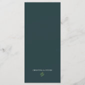 Minimale en Chic Groene Trouw Menu (Achterkant)