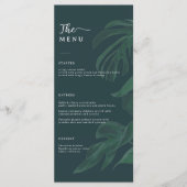 Minimale en Chic Groene Trouw Menu (Voorkant)