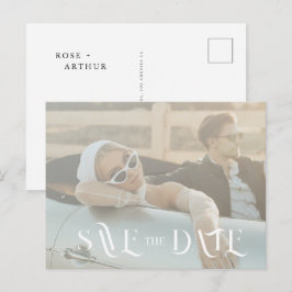 Minimale en chic Save The Date uitnodiging Briefkaart
